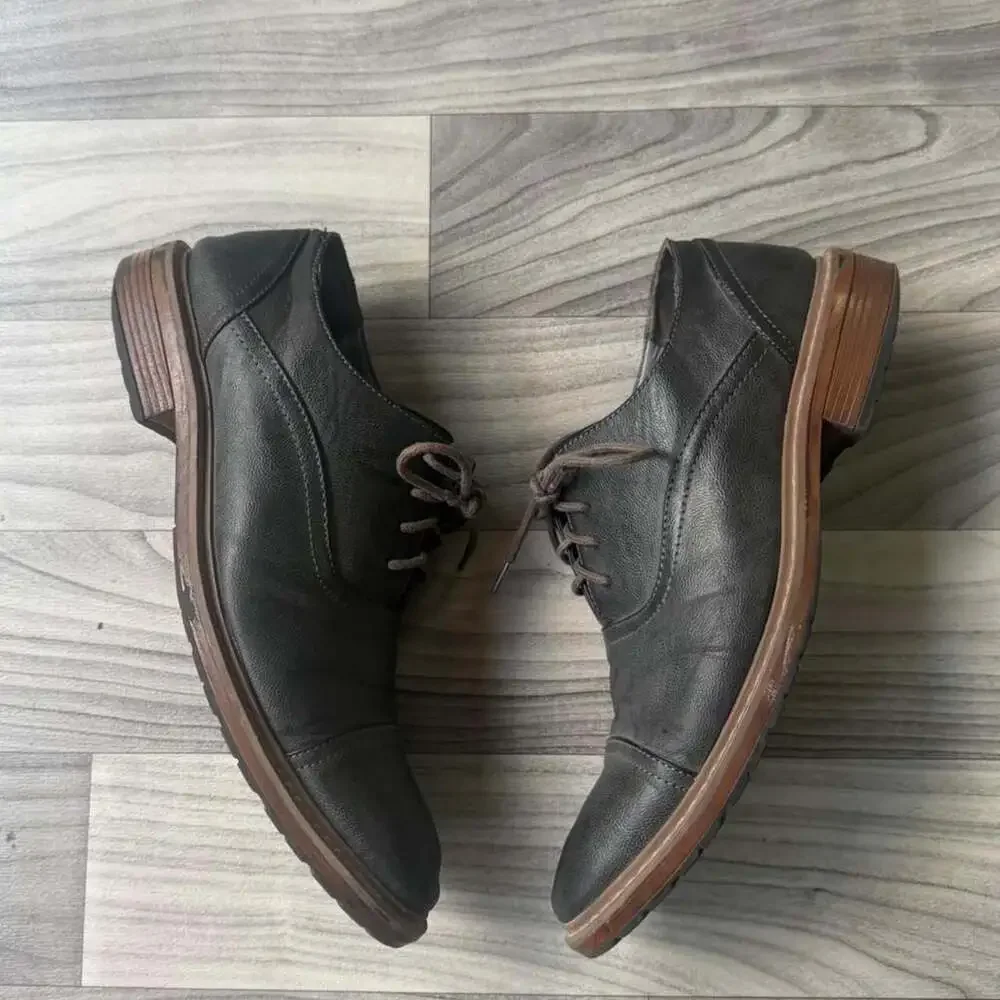 Perry Ellis Portfolio Clarkson Oxford Dress Shoes Grey Size 9